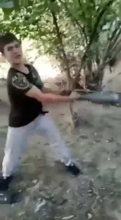 Idiots with a mortar shell