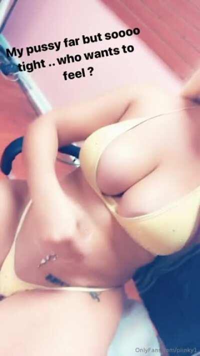 Ash Yellow Bikini Tease