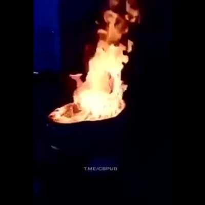 Improvised warm bath