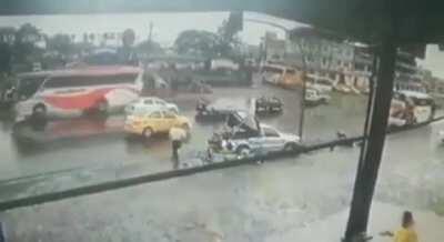 The guy in the yellow was like am out