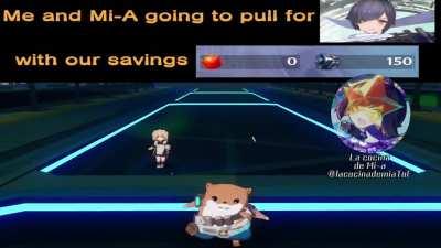 I'm waiting for her.