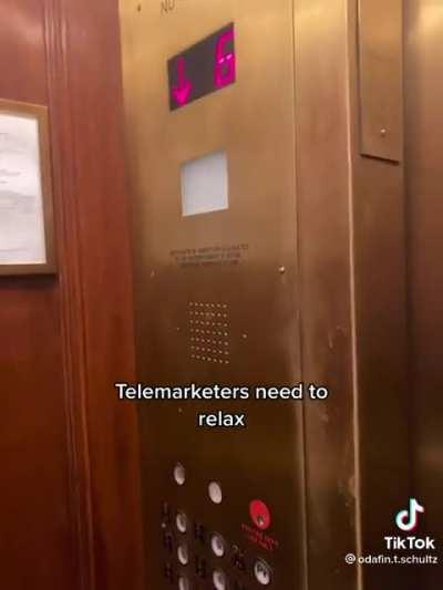 This elevator with telemarketing