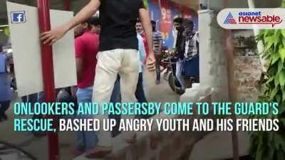 Bengaluru: Angry Muslim youth attacks guard on duty for stopping him from entering without a mask