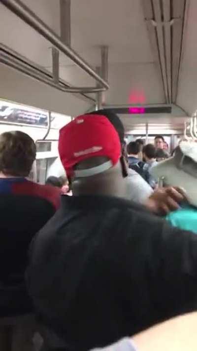 racist mf gets thrown off train (might be offensive)