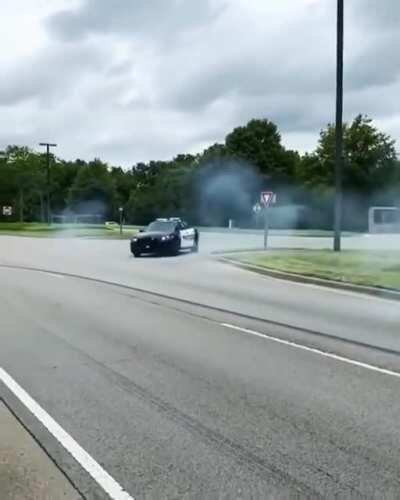 Charger vs Police Charger at Cars & Coffee Meet [USA]