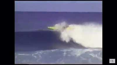 Radical manoeuvre on a longboard c2002