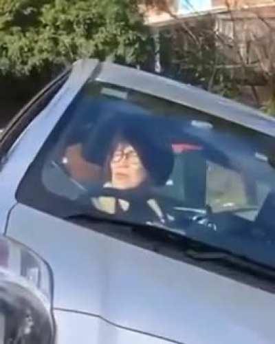 Доминирующая высокопримативная самка королевы на тупом автомобиле, едет по дурацкой дороге, через дебидов которые везде напарковались как уроды...