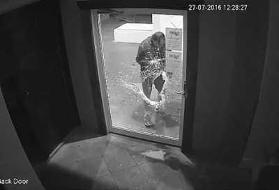 How to get through a glass door