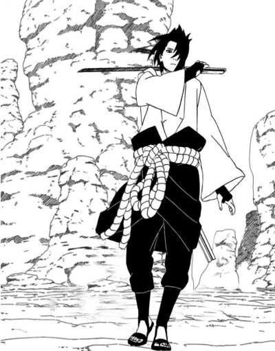 Animation manga-panel Sasuke Uchiha