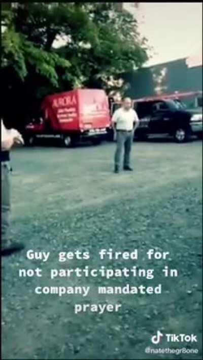[credit to u/zataylo85] Firing an employee for not praying