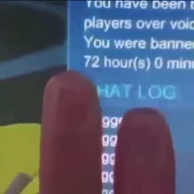 He got banned for saying GG on a game