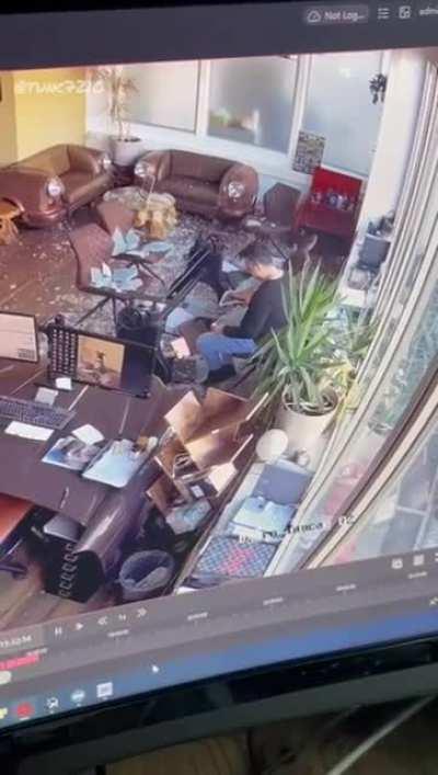 nobody would have believed him had this not been caught on their security camera.