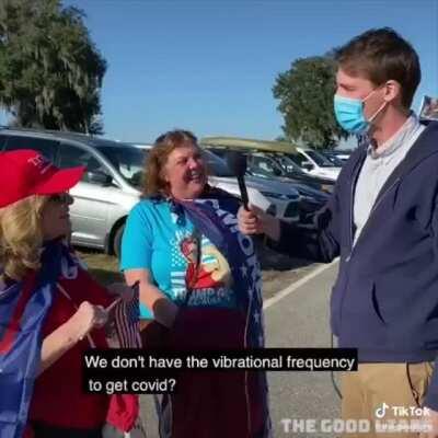 Trump supporters believe they “don’t have the vibrational frequency” to get COVID