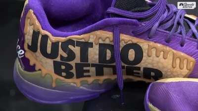 [Highlight] Written on Jaylen Brown's shoes: 