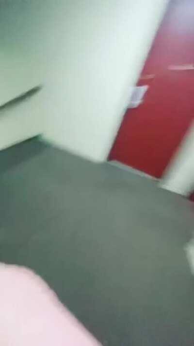 Woman is recording her self dancing when a stalker climbs her second story balcony to break in.