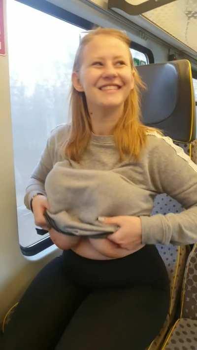 Quickly because on the train, with and without a modest blouse.