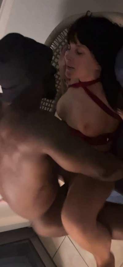 It was so hot taking the BBC right in front of hubby. When he made me tell hubby it was his pussy now was one of the most erotic moments of my life.