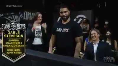 Stephanie McMahon marking out at Gable Stevenson