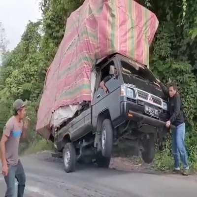 Overloading a pickup truck