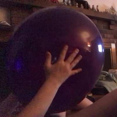 I’ve never really been into humping balloons; however, a while back I did stick my cock in a big Q24” and vigorously humped it! Enjoy! 😏