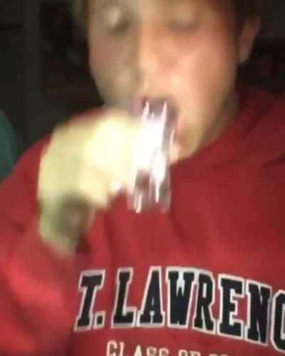 I think you're supposed to blow that out first . . .but what the hell do I know.