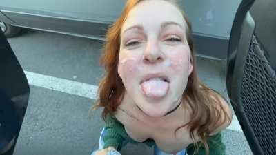 This was my Christmas cumwalk at a busy mall