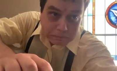 Messing with the camera during a wedding