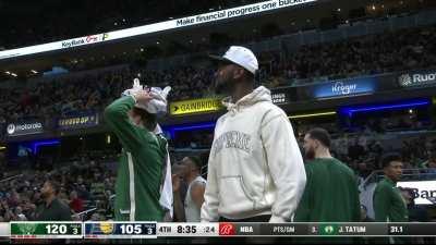 [Highlight] Giannis tears down the rim in transition over Brissett