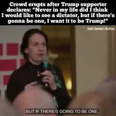 The Nazi psychos on Parler are so brainwashed by fascist propaganda, they actually WANT Trump to be a dictator. And they call that 