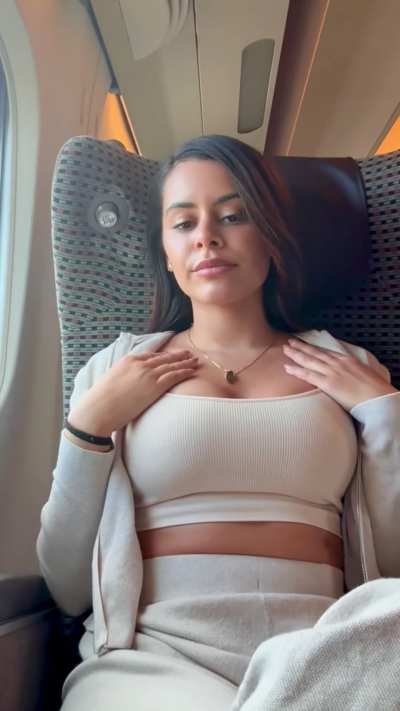 Relaxing on the train