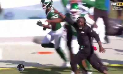 [Highlight] Aaron Glenn celebrates the Jets blocking the FG and returning it for a TD