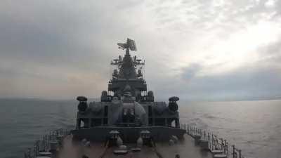 Last Known FOOTAGE of Russian Cruiser 