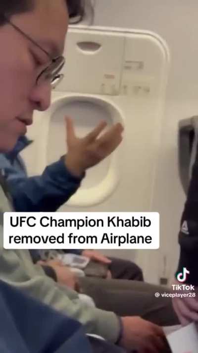 khabib nurmagomedov being removed from plane 