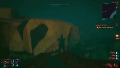 We've all seen that video of the broken shadow while V is sprinting. I present to you: V's shadow while swimming.