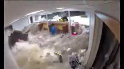 Basement floods in New York