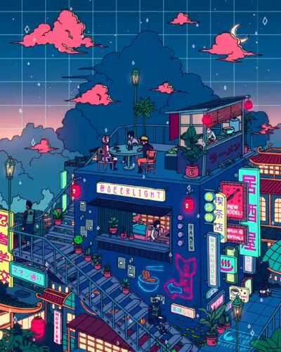 Village Hidden in the Neon [Ronald Kuang]