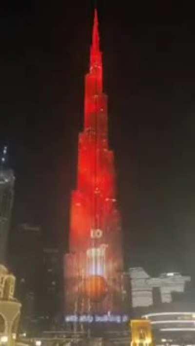 Burj Khalifa in Dubai was lit up with Tamil letters, details about the archeological excavations and centuries-old Tamil history during the visit of TN CM MK Stalin yesterday.