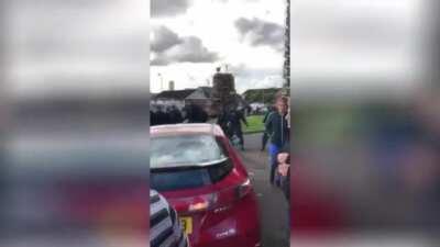 civil protection raiding another block