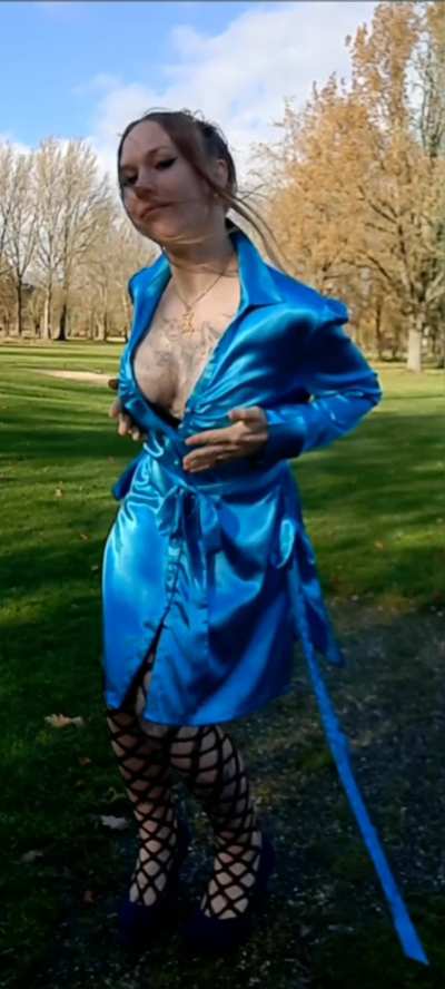 A windy satin blouse