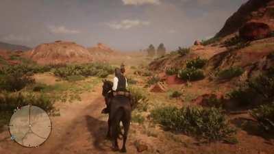 Been playing Redemption 1 recently. Forgot that pressing b doesn't greet in this game