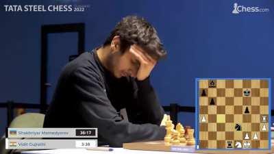 sometimes chess is brutal,just one blunder,although we will support VD forever
