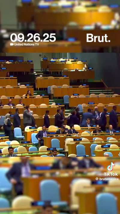 Israeli Prime Minister Benjamin Netanyahu was met with a large walkout as he began his address to the United Nations General Assembly on Friday.