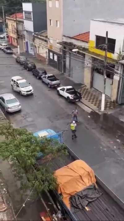 On duty Brazilian cop