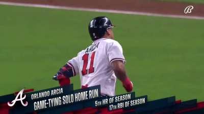[Highlight] [Highlight] Orlando Arcia ties the game in the bottom of the ninth with a solo home run.