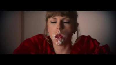Taylor Swift eats cake in her latest music video