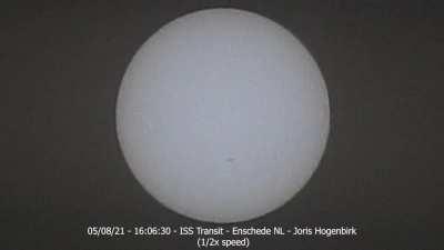 ISS solar transit from The Netherlands yesterday