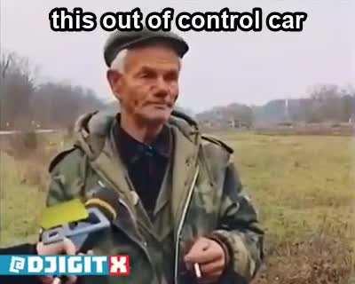 Russian witnesses a car crash