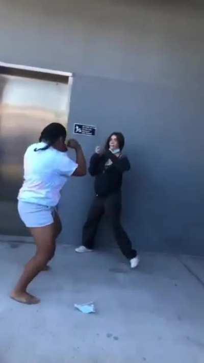 Girl gets dropped by hawaiian girl