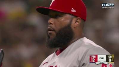 [Highlight] [Highlight] Jose Alvarado gets the save to win game 1 of the NLCS for the Phillies!