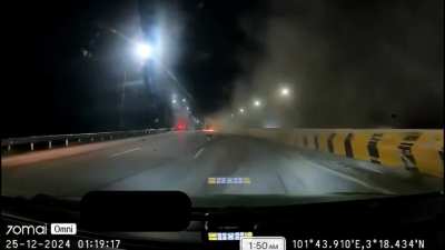 Tanker Brake on Fire and finally Overturn, Karak Highway Xmas Morning Mishap